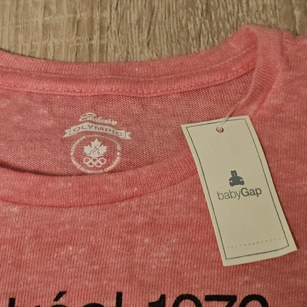 Lot Of 2 Baby Gap Girls Size 3t Canadian Olympics Tshirts Beaver Raccoon New